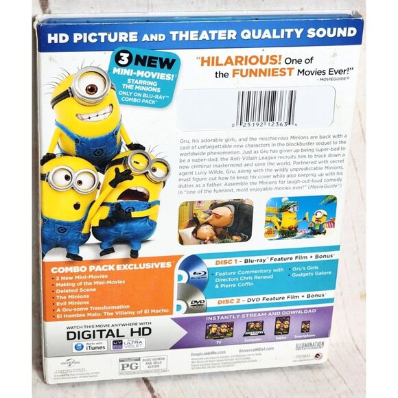 Despicable Me 2 Blu-Ray/DVD/Digital HD Combo Pack With 3 New Mini-Movies - Picture 3 of 9